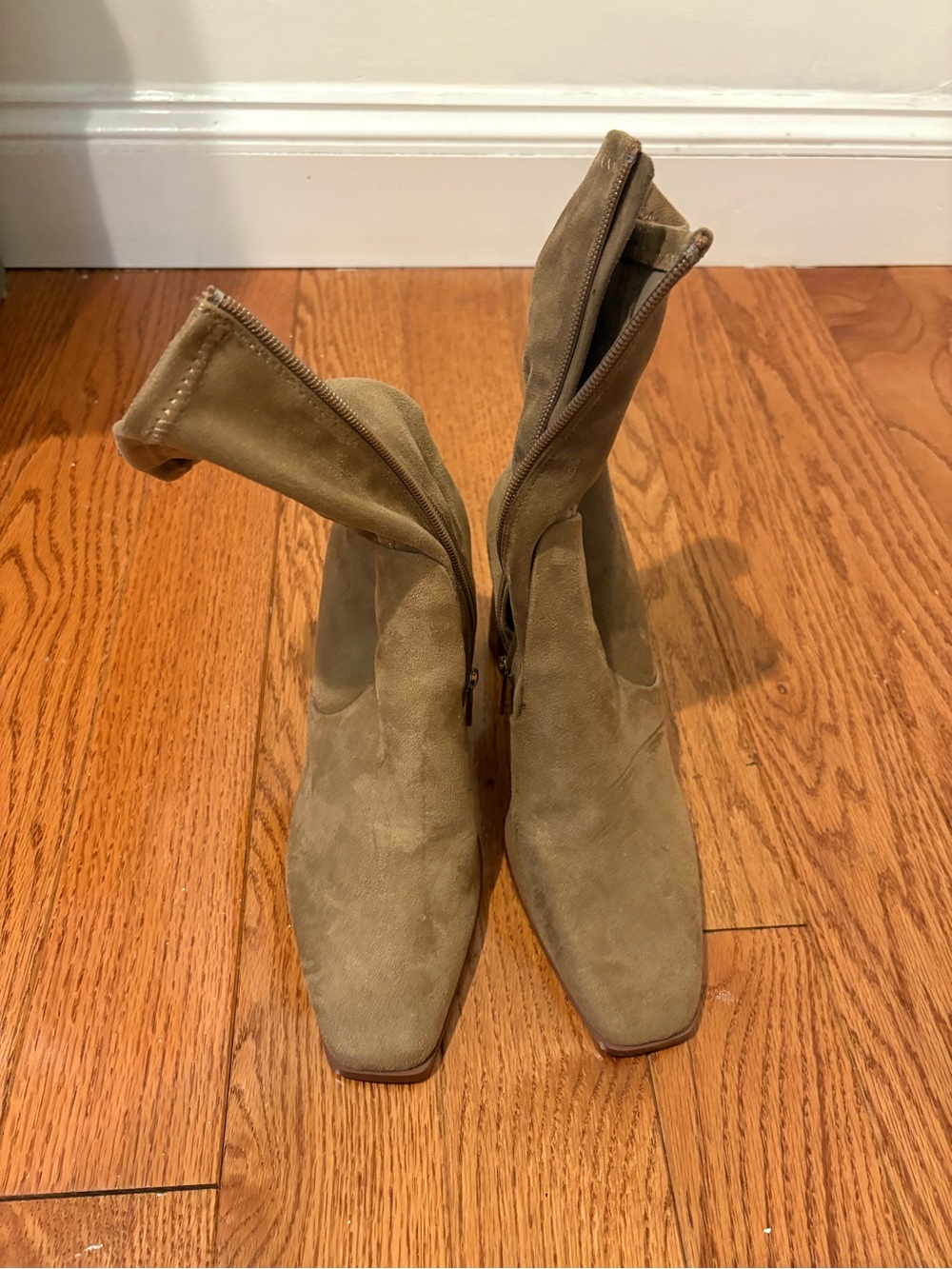 Tan Suede Ankle Booties